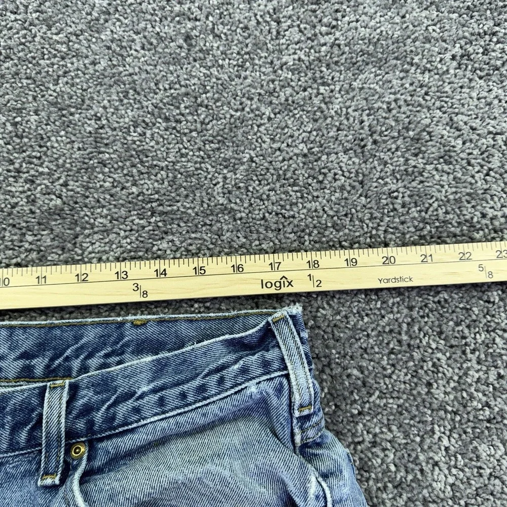 Carhartt B17 DST Jeans Mens 36x30 Blue Relaxed Straight Denim Distressed Work